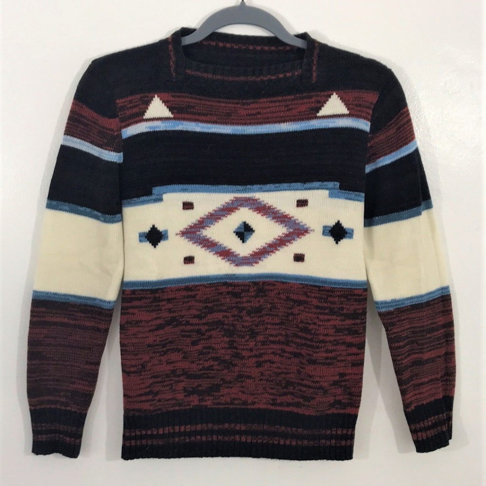 Vintage Geometric Sweater Size XS